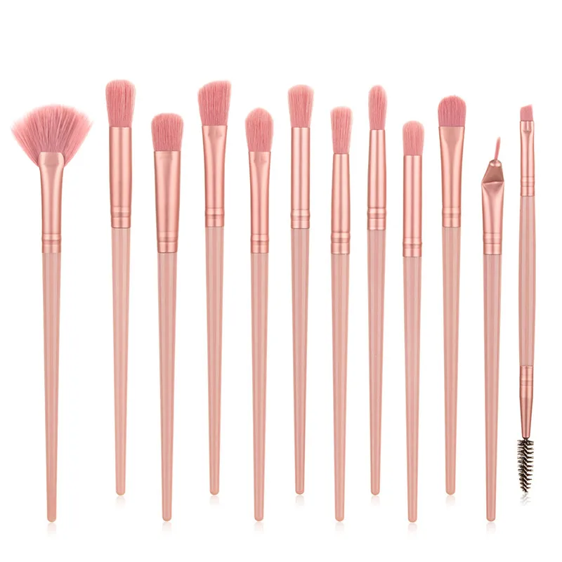 Eye Makeup Brushes 12pcs Rose Gold Eyeshadow Makeup Brushes Set with Soft Synthetic Hairs Small Fan-shaped Brush for Eyeshadow
Eye Makeup Brushes 12pcs Rose Gold Eyeshadow Makeup Brushes Set with Soft Synthetic Hairs Small Fan-shaped Brush for Eyeshadow
