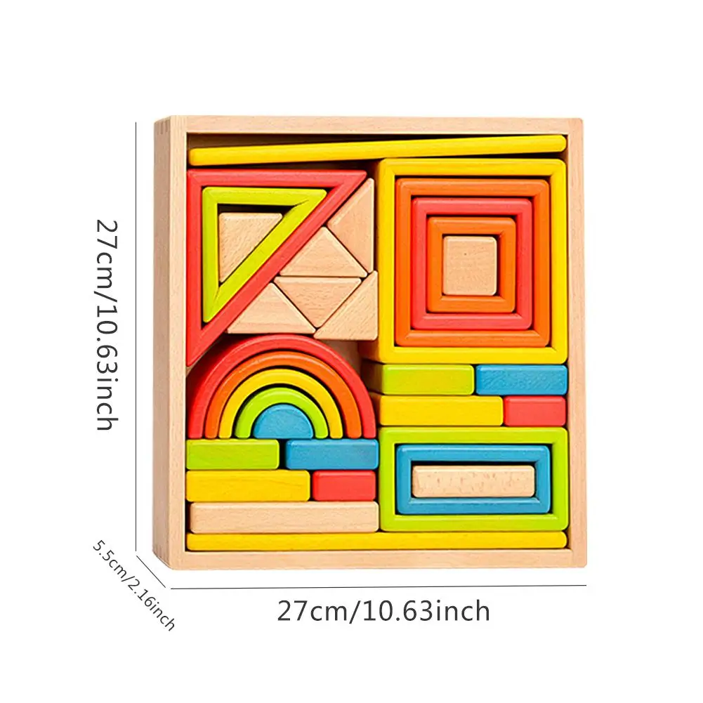 Rainbow Building Blocks Elementary School Students Figure Cognitive Geometry Set Round Triangle Cuboid Mathematics Teaching Aids
Rainbow Building Blocks Elementary School Students Figure Cognitive Geometry Set Round Triangle Cuboid Mathematics Teaching Aids
