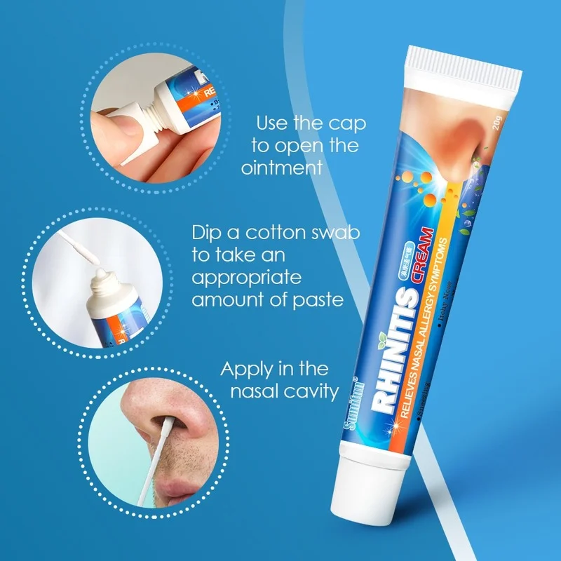 1Box Rhinitis Cream Sinusitis Herbal Cream Nasal Congestion Relieve Itching Sneezing Refresh Mint Nose Oil Cool Ointment K10024
1Box Rhinitis Cream Sinusitis Herbal Cream Nasal Congestion Relieve Itching Sneezing Refresh Mint Nose Oil Cool Ointment K10024
