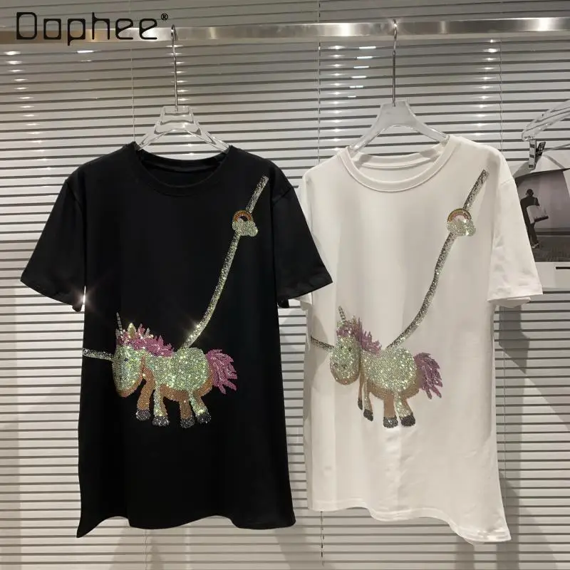 2021 Spring New Cotton Pony Color Half Sleeve Rhinestone Satchel Pattern round Neck Short Sleeve T-shirt
2021 Spring New Cotton Pony Color Half Sleeve Rhinestone Satchel Pattern round Neck Short Sleeve T-shirt