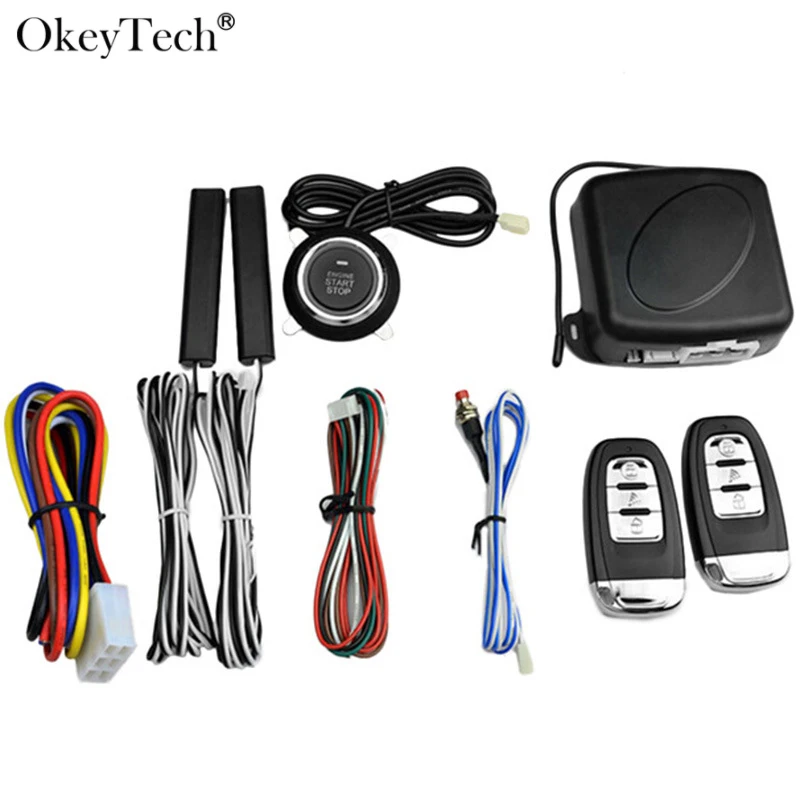 OkeyTech 12V 433Mhz Universal Car Alarm Syestem Smart Push Button Start Stop Intelligent PKE Keyless Entry Anti-theft CR2031
OkeyTech 12V 433Mhz Universal Car Alarm Syestem Smart Push Button Start Stop Intelligent PKE Keyless Entry Anti-theft CR2031
