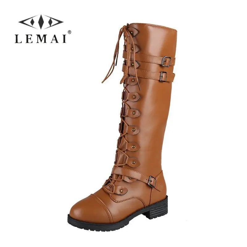 Round Toe Punk Retro Women's Riding Boots Solid Color Side Zipper Winter Shoes Kitten Heel Knee-high Boots for Women Size 35-43 
Round Toe Punk Retro Women's Riding Boots Solid Color Side Zipper Winter Shoes Kitten Heel Knee-high Boots for Women Size 35-43
