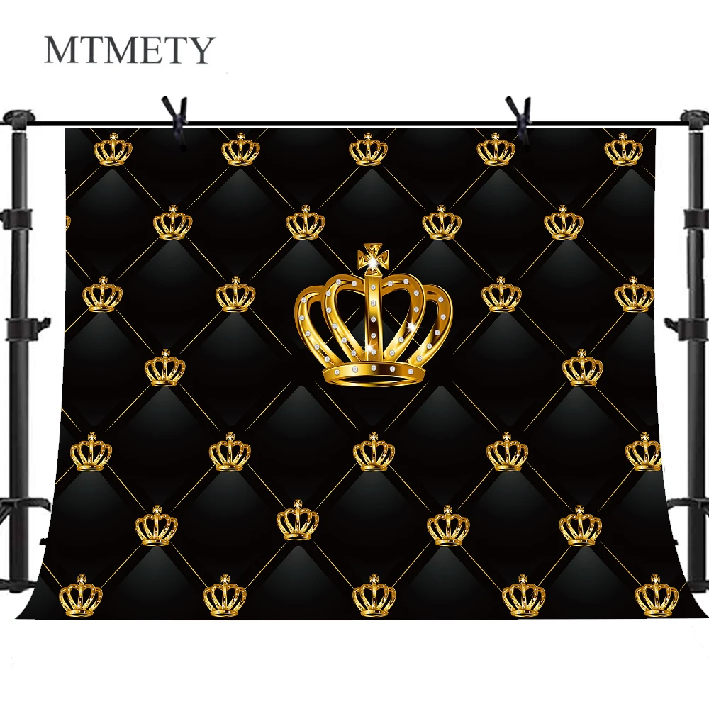 MTMETY Black Backdrops With Golden Crown Backgrounds for Birthday Party Decoration Custom Vinyl Photographic backdrops Studio
MTMETY Black Backdrops With Golden Crown Backgrounds for Birthday Party Decoration Custom Vinyl Photographic backdrops Studio