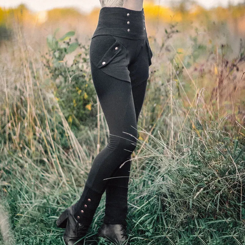 2021 Black Gothic Slim Women Pants Medieval Elastic Summer Gothich Steampunk Metal Trousers Pencil Pants Cosplay Costume Pants
2021 Black Gothic Slim Women Pants Medieval Elastic Summer Gothich Steampunk Metal Trousers Pencil Pants Cosplay Costume Pants