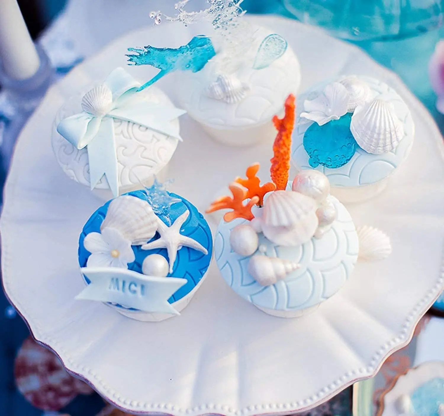 Marine Theme Fondant Silicone Mold Polymer Clay Seashell Conch Coral DIY Handmade Baking Tools for Mermaid Theme Cake Decoration
Marine Theme Fondant Silicone Mold Polymer Clay Seashell Conch Coral DIY Handmade Baking Tools for Mermaid Theme Cake Decoration