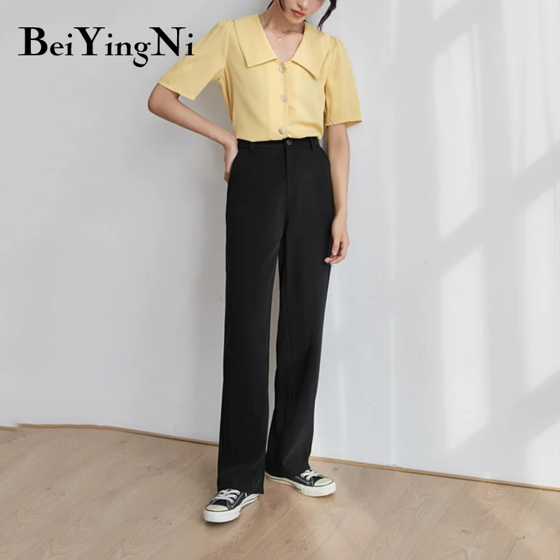 Beiyingni Women Suit Pants Solid Vintage Elegant High Waist Wide Leg Pants Female Pockets Fashion Slim Office Ladies Trousers OL
Beiyingni Women Suit Pants Solid Vintage Elegant High Waist Wide Leg Pants Female Pockets Fashion Slim Office Ladies Trousers OL