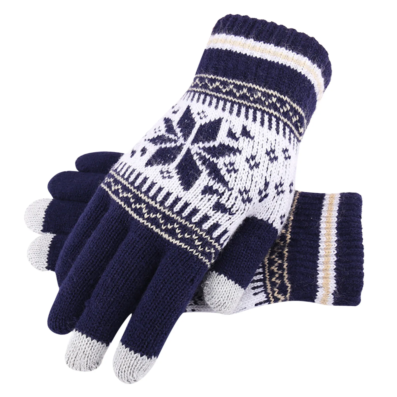 Creative Fashion Snowflake Printing Gloves Mobile Phone Touch Screen Knitted Gloves Winter Thick & Warm Adult Gloves Men Women 
Creative Fashion Snowflake Printing Gloves Mobile Phone Touch Screen Knitted Gloves Winter Thick & Warm Adult Gloves Men Women