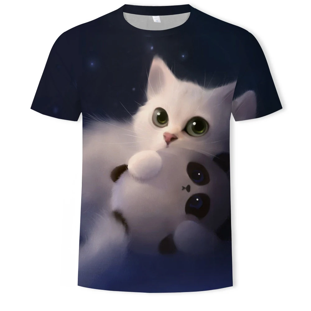 New for 2021 Cool T-shirt Men/women 3d Tshirt Print Two Cat Short Sleeve Summer Tops 3D Shirt Cotton Plus Size Round Neck White
New for 2021 Cool T-shirt Men/women 3d Tshirt Print Two Cat Short Sleeve Summer Tops 3D Shirt Cotton Plus Size Round Neck White