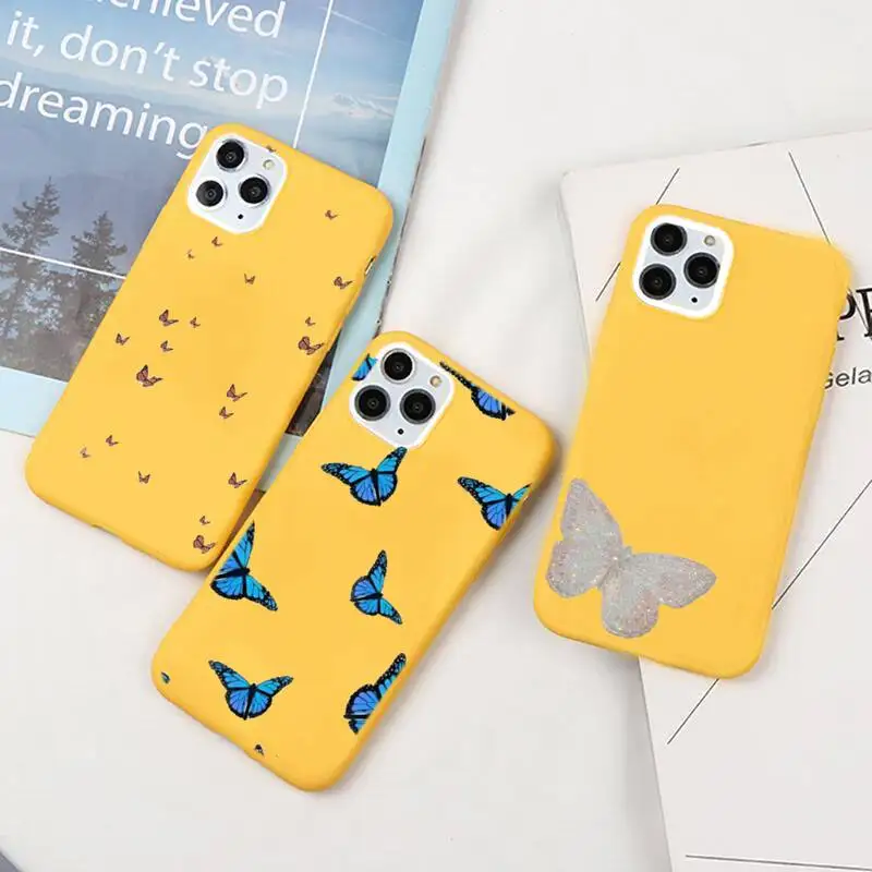Cute Butterfly Blue Phone Case For IPhone 6 6s 7 8 Plus X Xs Xr Xsmax 11 12 Pro Promax 12mini Candy Yellow Silicone Cover
Cute Butterfly Blue Phone Case For IPhone 6 6s 7 8 Plus X Xs Xr Xsmax 11 12 Pro Promax 12mini Candy Yellow Silicone Cover