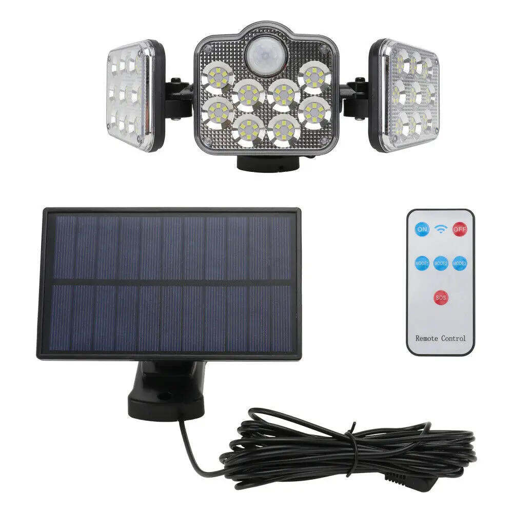 New three-head LED solar wall light cross-border split solar garden light outdoor human body induction light solar light
New three-head LED solar wall light cross-border split solar garden light outdoor human body induction light solar light