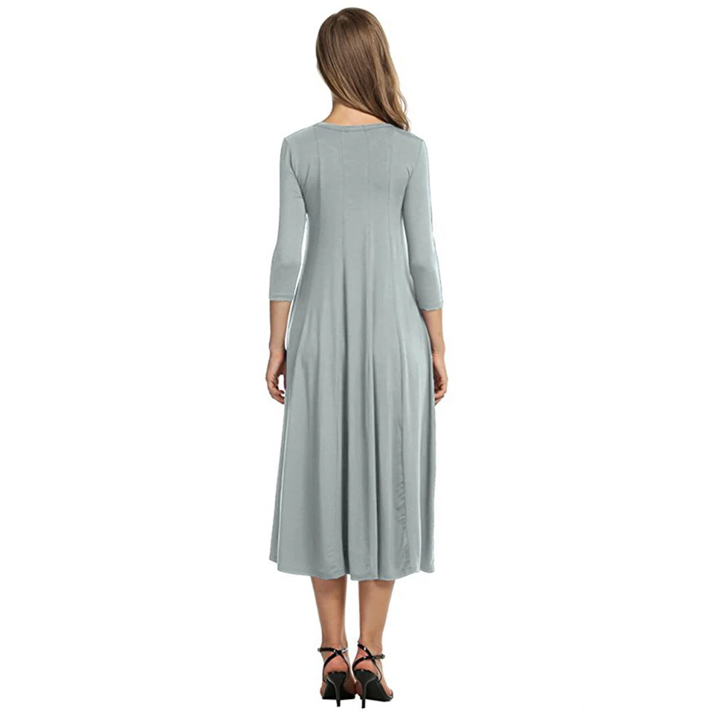 Casual Loose Holiday Maxi 2020 S-XXXL Women Long Dresses O-Neck A-Line Three Quarter Sleeve Solid Beach Simple Daily Home Dress
Casual Loose Holiday Maxi 2020 S-XXXL Women Long Dresses O-Neck A-Line Three Quarter Sleeve Solid Beach Simple Daily Home Dress