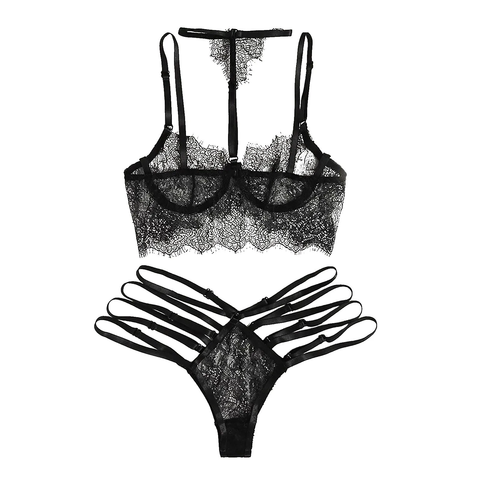 Women Sexy Lace Lingerie Set Hollow Out Exotic Bra G-string Thong Elegant Underwear Sleepwear Lenceria Femenina Ladies Costumes
Women Sexy Lace Lingerie Set Hollow Out Exotic Bra G-string Thong Elegant Underwear Sleepwear Lenceria Femenina Ladies Costumes