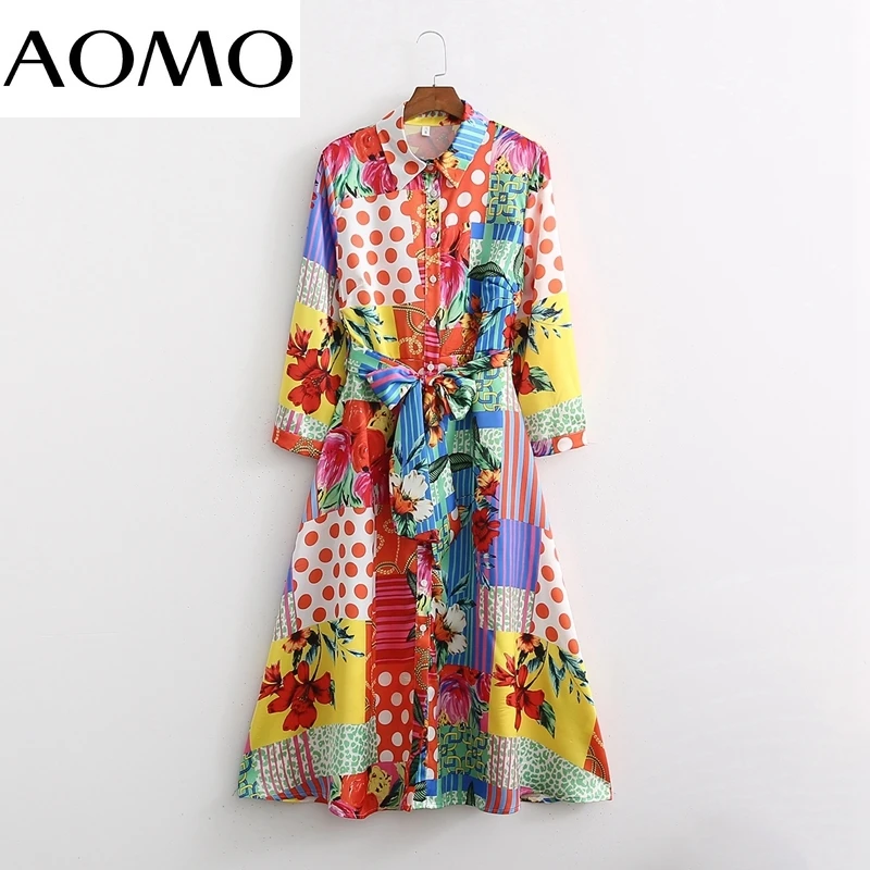 Женское платье-рубашка с цветочным принтом, с длинным рукавом 
Женское платье-рубашка с цветочным принтом, с длинным рукавом