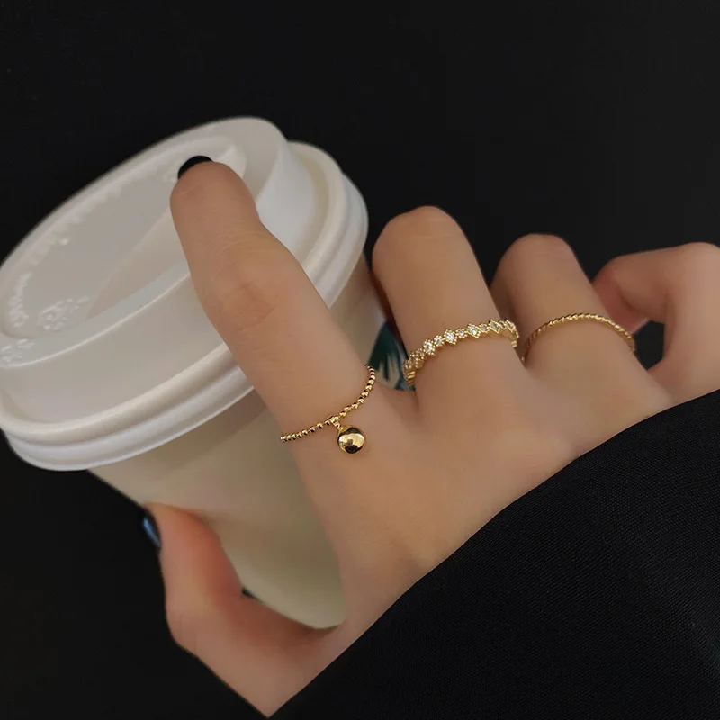 3PCS Simple Rings Set With A Pendant For Women Fashion Korean Gold Plated Round Finger Ring Girls Wedding Jewelry Gift Wholesale
3PCS Simple Rings Set With A Pendant For Women Fashion Korean Gold Plated Round Finger Ring Girls Wedding Jewelry Gift Wholesale