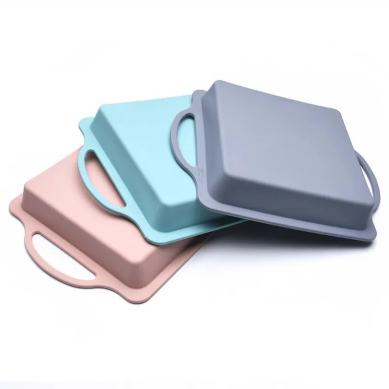 Silicone Cake Mold Baking Tray with Handle Square Baking Pans Bakeware Non Stick Toast Bread Mold Kitchen Pastry Baking Tool
Silicone Cake Mold Baking Tray with Handle Square Baking Pans Bakeware Non Stick Toast Bread Mold Kitchen Pastry Baking Tool
