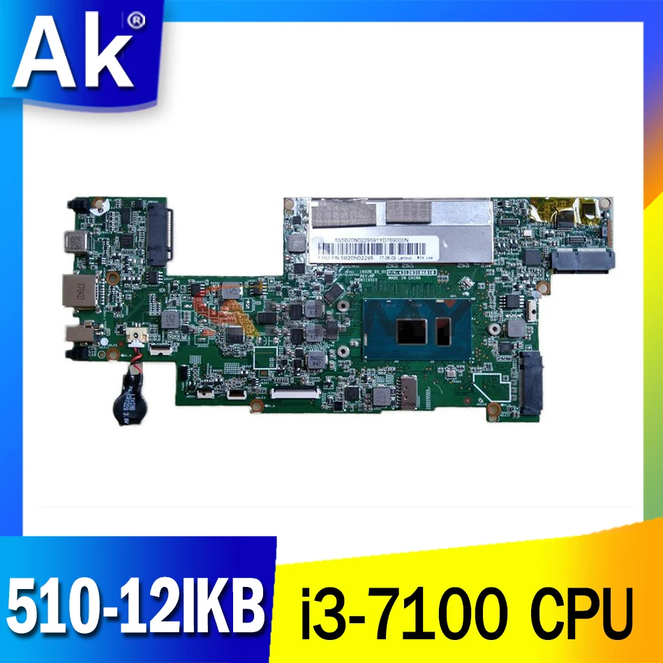 

5B20N02279 - Laptop Motherboard MIIX510 w/ i3-7100 for Lenovo Ideapad Miix 510-12IKB Laptops