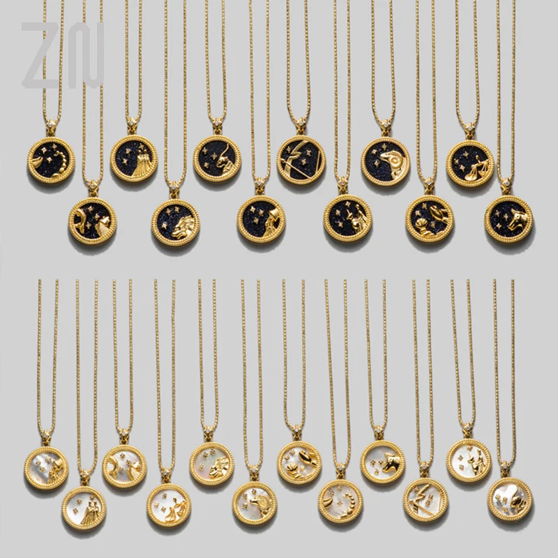 ZN Trendy Simple Korean Style 12 Constellation Pendant Necklace for Women Girls Creativity Design Fashion Romantic Jewelry Gifts
ZN Trendy Simple Korean Style 12 Constellation Pendant Necklace for Women Girls Creativity Design Fashion Romantic Jewelry Gifts