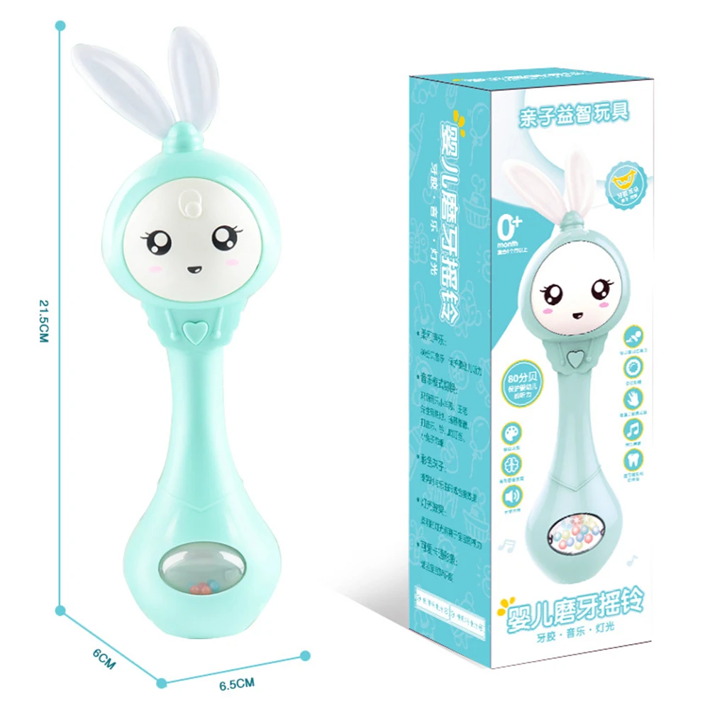 Cartoon Rabbit Baby Shaking Rattle Hand Bell with Music Light Teether Toy Gift
Cartoon Rabbit Baby Shaking Rattle Hand Bell with Music Light Teether Toy Gift