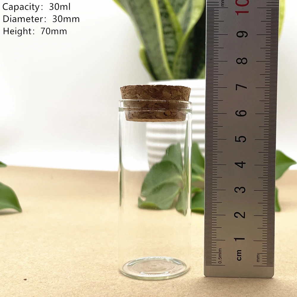50 Pieces Glass Bottles 30*70mm 30ml Corks Stopper Spicy Storage Vial Small Bottle Container Mini Glass Jars DIY Simple Craft
50 Pieces Glass Bottles 30*70mm 30ml Corks Stopper Spicy Storage Vial Small Bottle Container Mini Glass Jars DIY Simple Craft