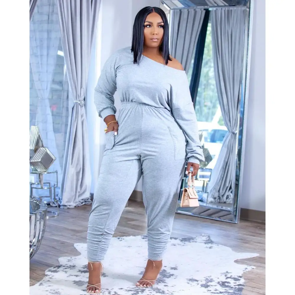 Slash Neck Off Shoulder Top and Cuffs Stacked Long Pants Outfit One Piece Overalls Pure Color Long Sleeve Jumpsuit Casual Romper
Slash Neck Off Shoulder Top and Cuffs Stacked Long Pants Outfit One Piece Overalls Pure Color Long Sleeve Jumpsuit Casual Romper