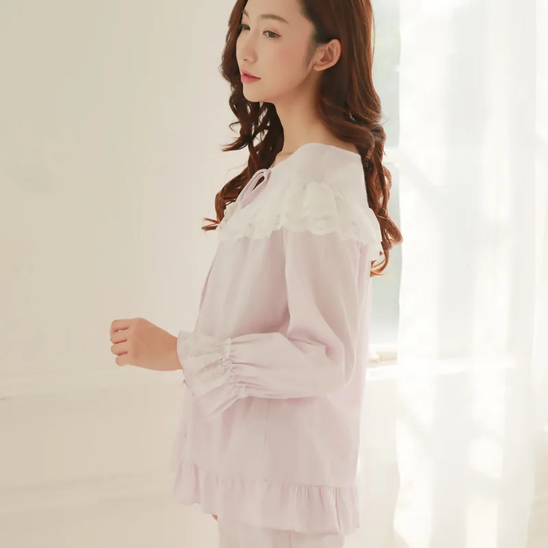 Women's Spring and Summer Pure Cotton Pajamas Retro Pajamas Long Sleeve Princess Pajamas Ladies Home Leisure Suit Pijama
Women's Spring and Summer Pure Cotton Pajamas Retro Pajamas Long Sleeve Princess Pajamas Ladies Home Leisure Suit Pijama