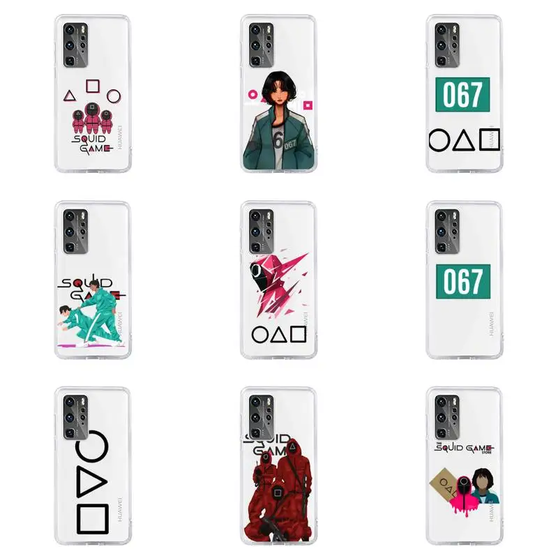 squid game Phone Case For Huawei P40 P30 P20 Mate Honor 10i 30 20 i 10 40 8x 9x Pro Lite Transparent Cover
squid game Phone Case For Huawei P40 P30 P20 Mate Honor 10i 30 20 i 10 40 8x 9x Pro Lite Transparent Cover