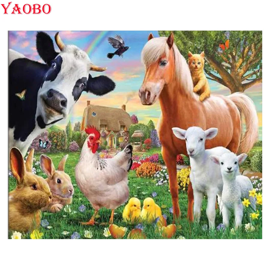 DIY diamond painting Farm scenery horse cow chick etc crystal cross stitch, full square round diamond embroidery holiday gift
DIY diamond painting Farm scenery horse cow chick etc crystal cross stitch, full square round diamond embroidery holiday gift