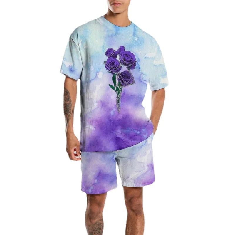 Men Clothing 2021 Summer European American Men's New Printed Round Neck Slim Youth Casual Suit Short Sleeve T-shirt + Shorts
Men Clothing 2021 Summer European American Men's New Printed Round Neck Slim Youth Casual Suit Short Sleeve T-shirt + Shorts