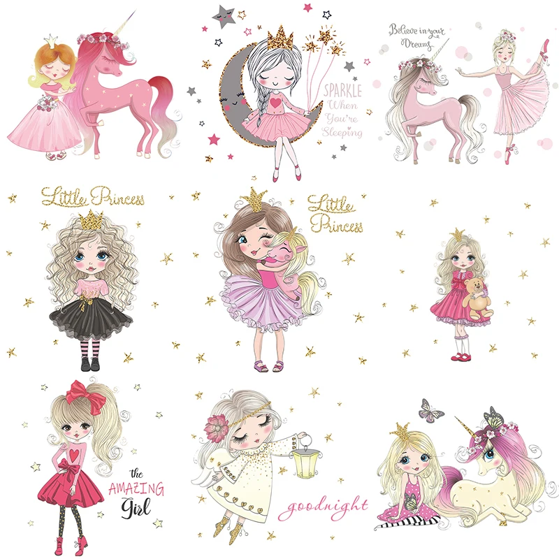 Cartoon Little Princess And Unicorn Wall Stickers Vinyl Decorative Wall Decals Nursery mural Poster Baby Girl Bedroom Decoration
Cartoon Little Princess And Unicorn Wall Stickers Vinyl Decorative Wall Decals Nursery mural Poster Baby Girl Bedroom Decoration