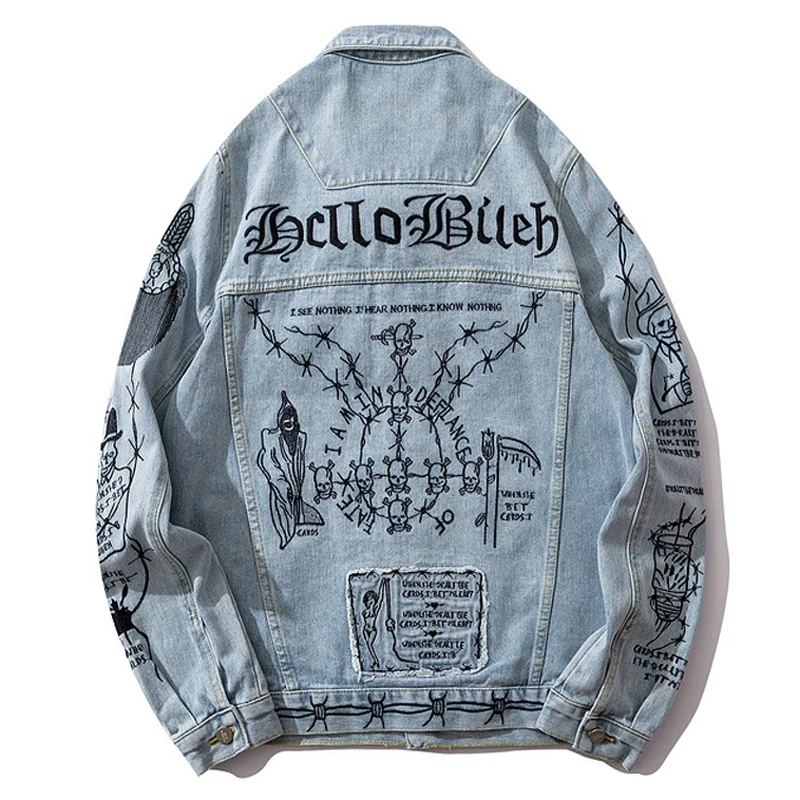 Wholesale Men's Streetwear Denim Jacket Autumn New Coat Personality Brand Cowboy Men's clothing
Wholesale Men's Streetwear Denim Jacket Autumn New Coat Personality Brand Cowboy Men's clothing