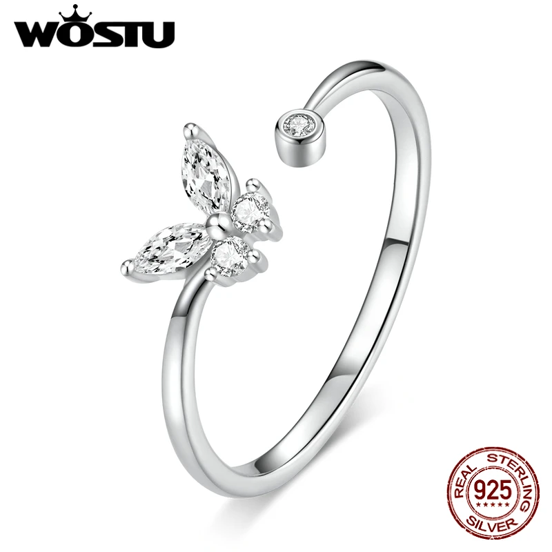 WOSTU Butterfly Tail Ring 925 Sterling Silver Adjustable Open Finger Rings For Women Engagement Wedding Jewelry Gift DAR178
WOSTU Butterfly Tail Ring 925 Sterling Silver Adjustable Open Finger Rings For Women Engagement Wedding Jewelry Gift DAR178
