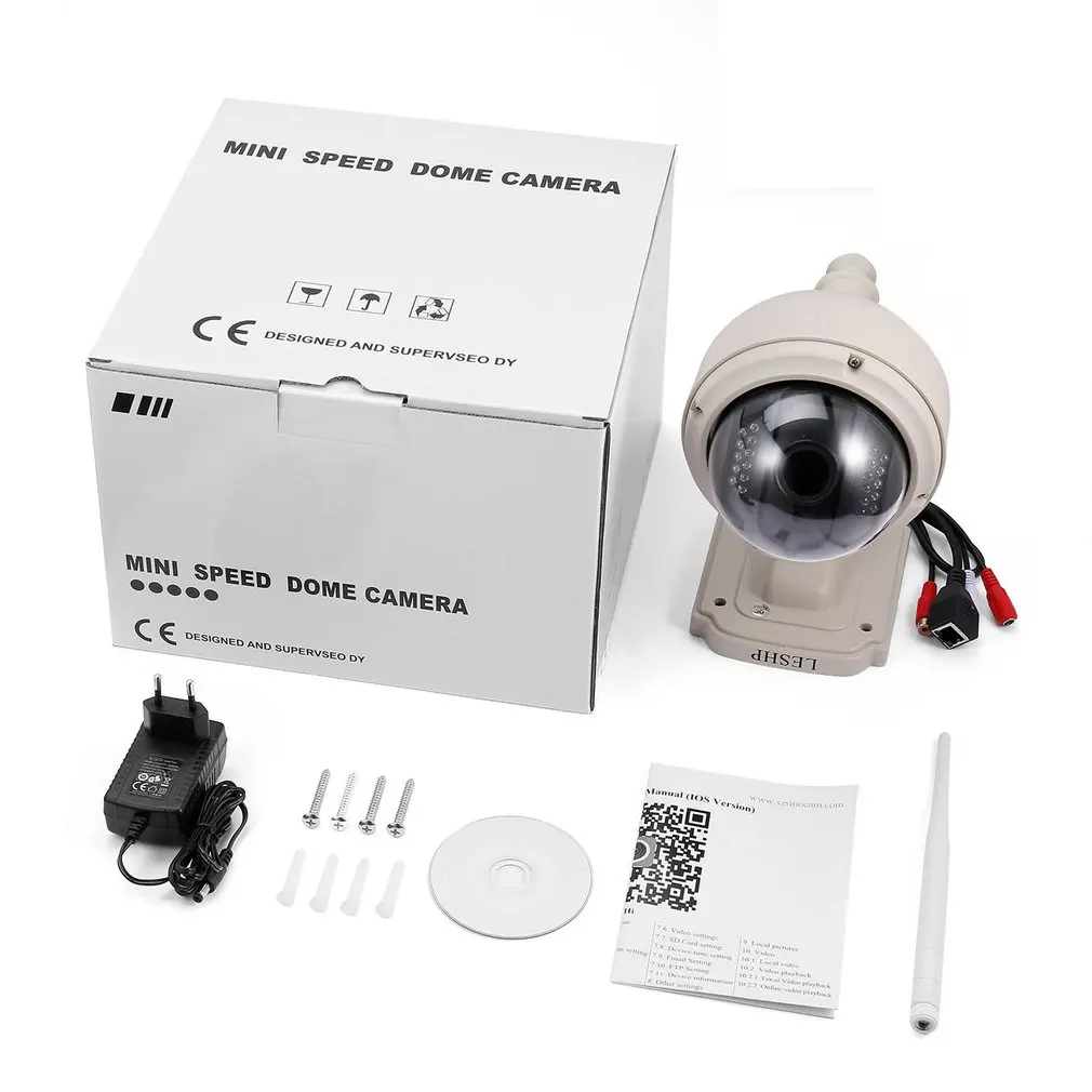 1.3MP IP Zoom PTZ CCTV Camera Auto-focus Wireless WiFi Mini Speed Dome Night Vision Outdoor Waterproof Security Camera
1.3MP IP Zoom PTZ CCTV Camera Auto-focus Wireless WiFi Mini Speed Dome Night Vision Outdoor Waterproof Security Camera