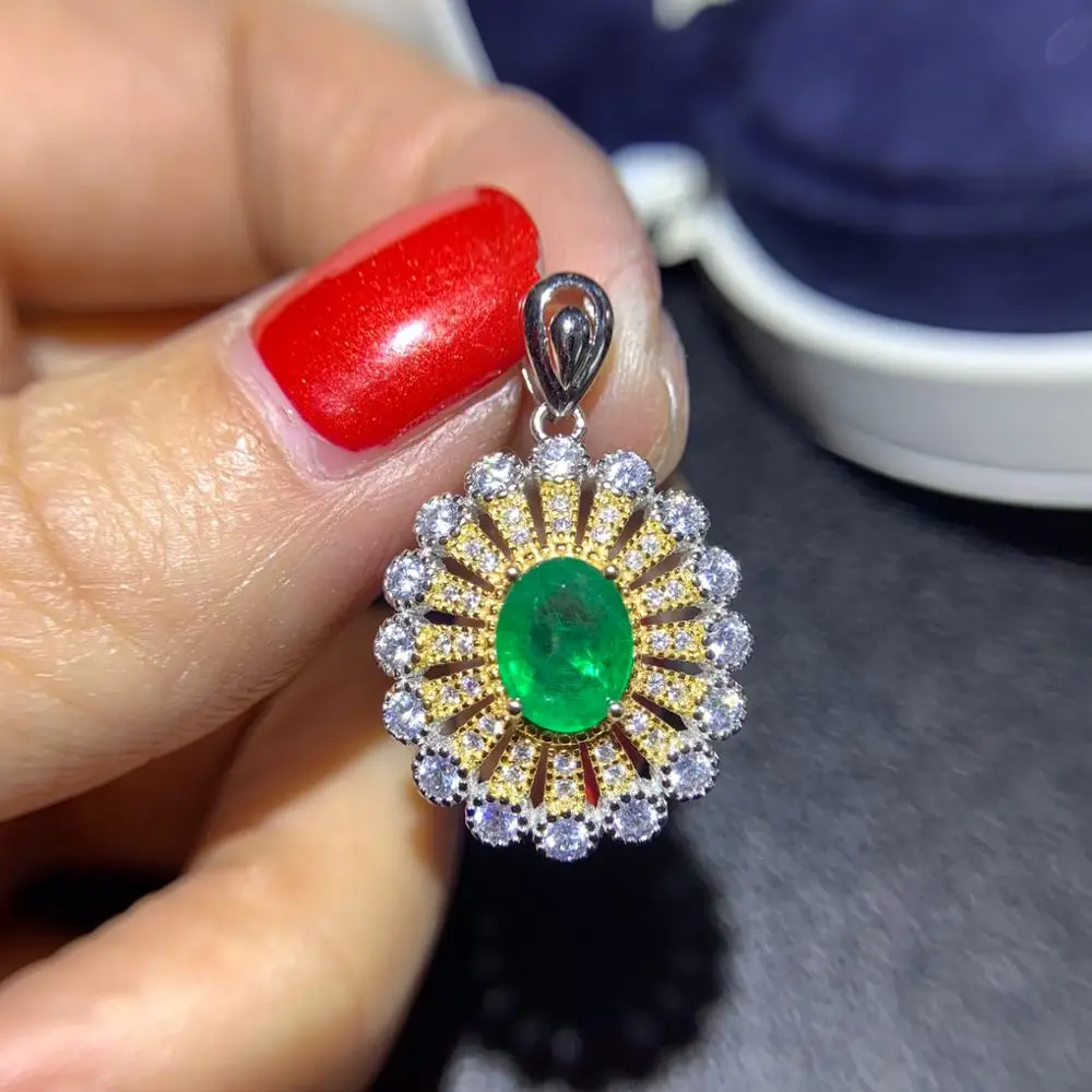 SHILOVEM 925 sterling silver real Natural Emerald Pendants classic fine Jewelry women Christmas gifts new 6*8mm dz0608681agml
SHILOVEM 925 sterling silver real Natural Emerald Pendants classic fine Jewelry women Christmas gifts new 6*8mm dz0608681agml