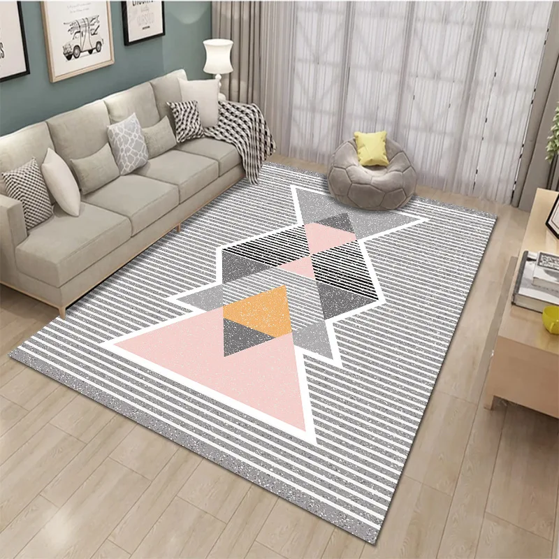 Modern geometric printing living room carpet Nordic bedroom decoration area carpet removable pad can be washed non-slip can be c
Modern geometric printing living room carpet Nordic bedroom decoration area carpet removable pad can be washed non-slip can be c