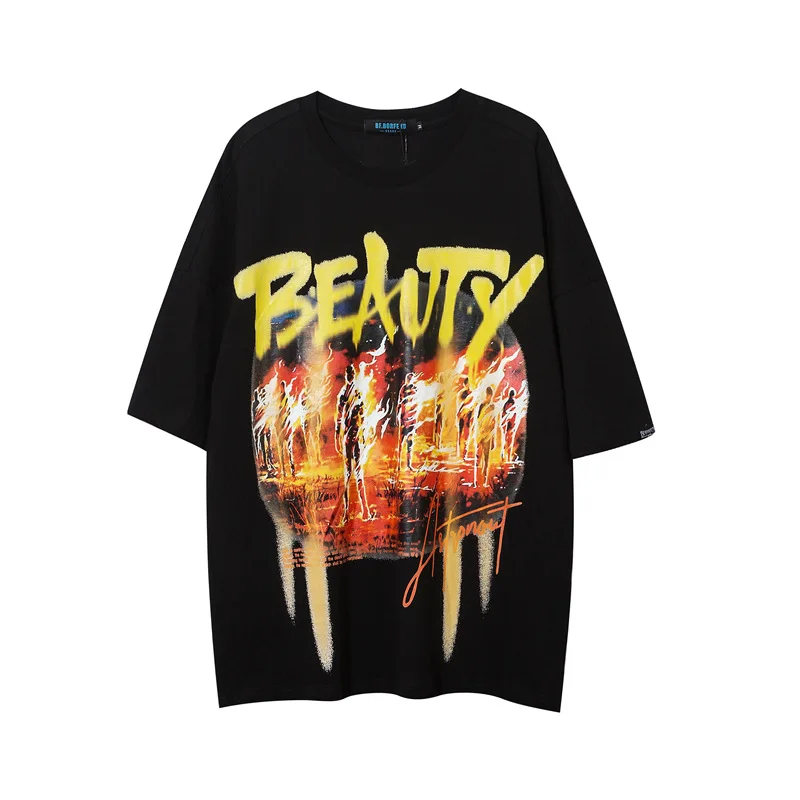 2021 New Spring Summer Short Sleeve T-shirts Fashion Men and Women Casual Loose Tops Streetwear Hip Hop Flame People Print Tees
2021 New Spring Summer Short Sleeve T-shirts Fashion Men and Women Casual Loose Tops Streetwear Hip Hop Flame People Print Tees