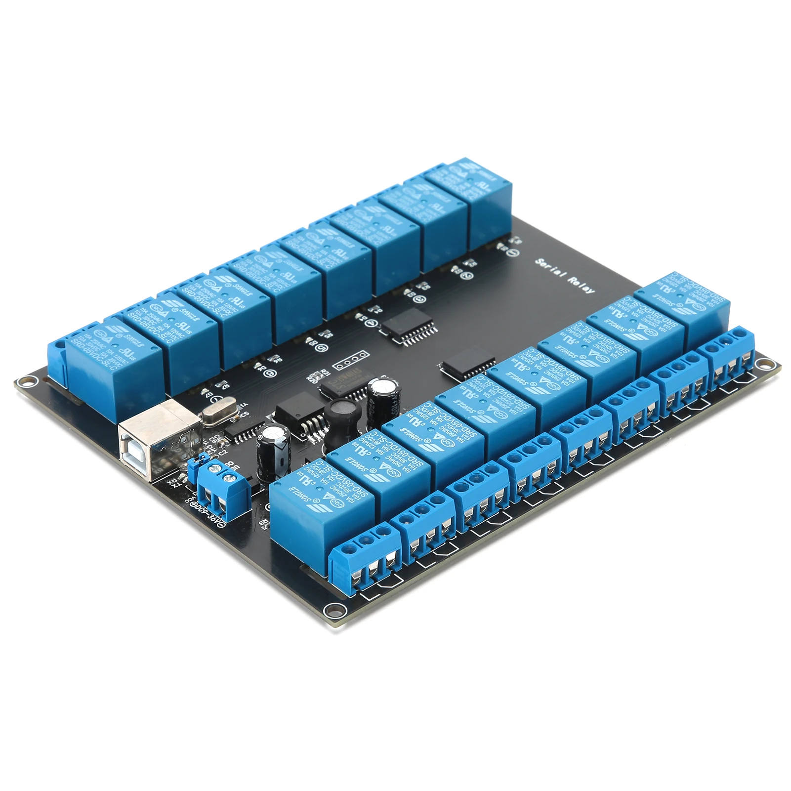 Relay Module 16 Channel 9‑36V USB Controlled SPDT Switch Relay Module Opto‑Isolated Board
Relay Module 16 Channel 9‑36V USB Controlled SPDT Switch Relay Module Opto‑Isolated Board
