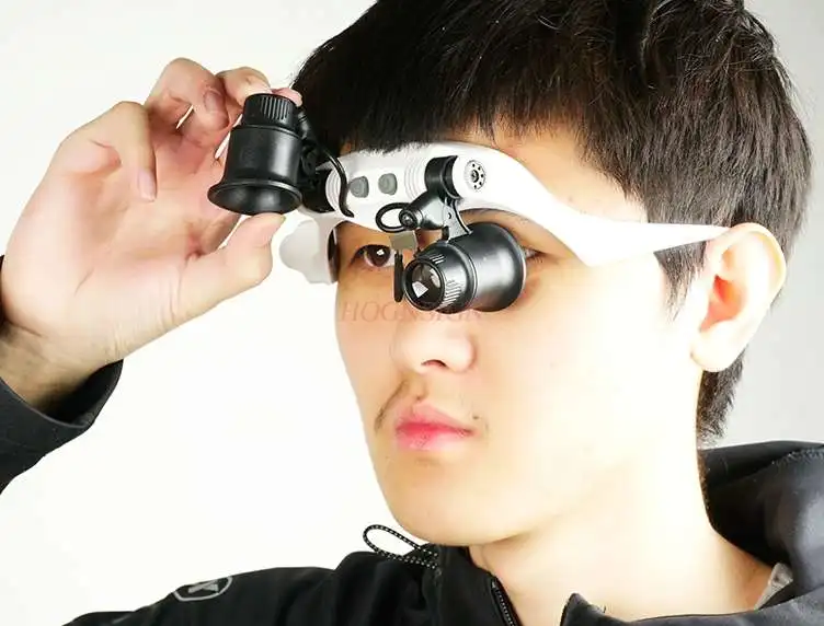 Glasses-type magnifying glass with lamp led 10 times 15 times 20 times 25 times inspection jewelry electronic identification
Glasses-type magnifying glass with lamp led 10 times 15 times 20 times 25 times inspection jewelry electronic identification