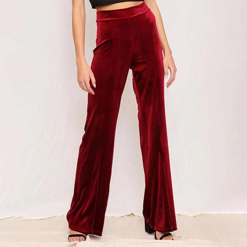 New Loose Solid Soft Warm Velvet Wide Leg Pants Autumn Winter Straight Lady Pants Elegant Casual High Waist Slim Long Trousers
New Loose Solid Soft Warm Velvet Wide Leg Pants Autumn Winter Straight Lady Pants Elegant Casual High Waist Slim Long Trousers