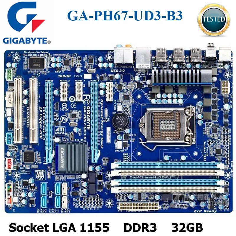 Материнская плата для настольного компьютера, LGA 1155 Gigabyte GA-PH67-UD3-B3 H67 LGA1155 DDR3 P8H67 PH67-UD3-B3 PRO LE LX оригинальная б/у материнская плата
Материнская плата для настольного компьютера, LGA 1155 Gigabyte GA-PH67-UD3-B3 H67 LGA1155 DDR3 P8H67 PH67-UD3-B3 PRO LE LX оригинальная б/у материнская плата