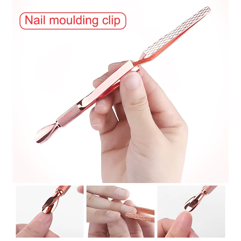 Double Ends Nail Art Cuticle Pusher C Curve Pincher Multifunction Tools MH88 | Красота и здоровье