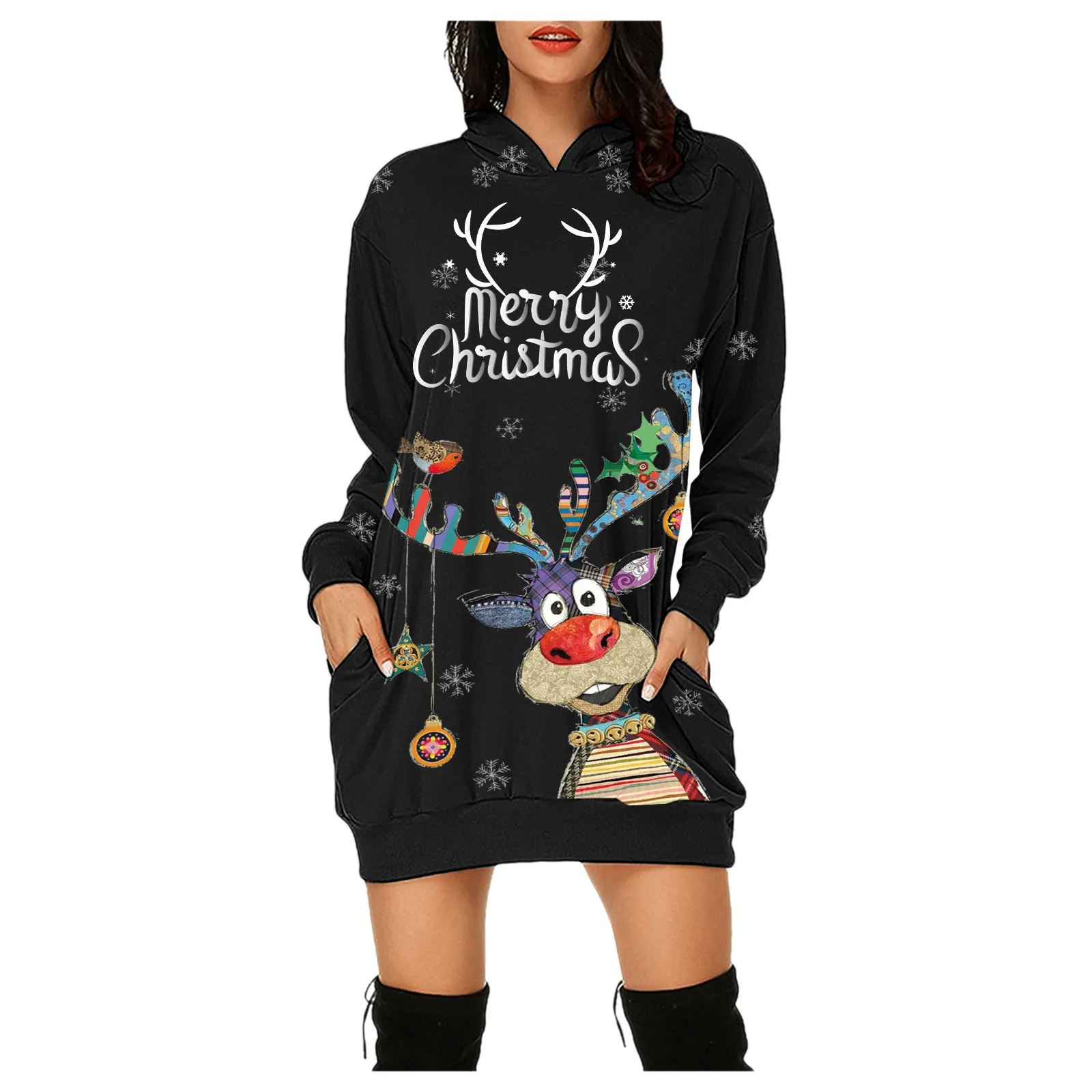 Модное мини-платье с надписью «Merry Christmas» для женщин, модель 2021 года, сумка, карман на бедрах, платье с длинными рукавами и карманами, Vestidos De ... 
Модное мини-платье с надписью «Merry Christmas» для женщин, модель 2021 года, сумка, карман на бедрах, платье с длинными рукавами и карманами, Vestidos De ...