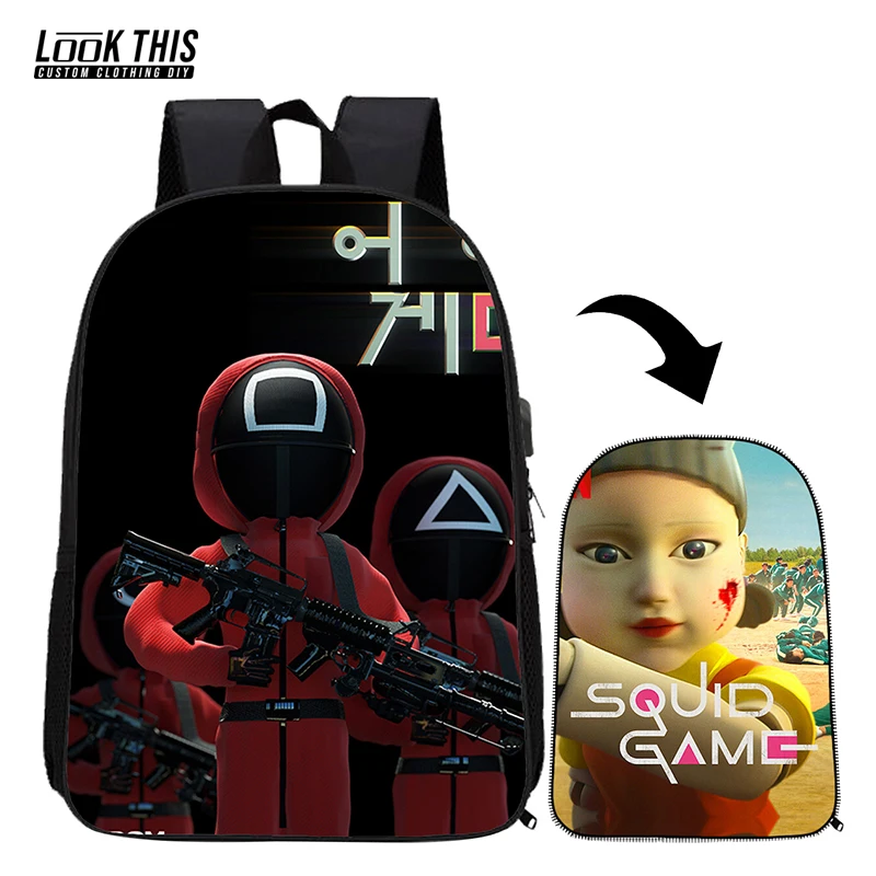 Squid Game Korea Anime Game Boys Girls School Bags 3D Cartoon Pictures Backpack Kids Fashion Rucksack Bag Football Bag 2021 New
Squid Game Korea Anime Game Boys Girls School Bags 3D Cartoon Pictures Backpack Kids Fashion Rucksack Bag Football Bag 2021 New