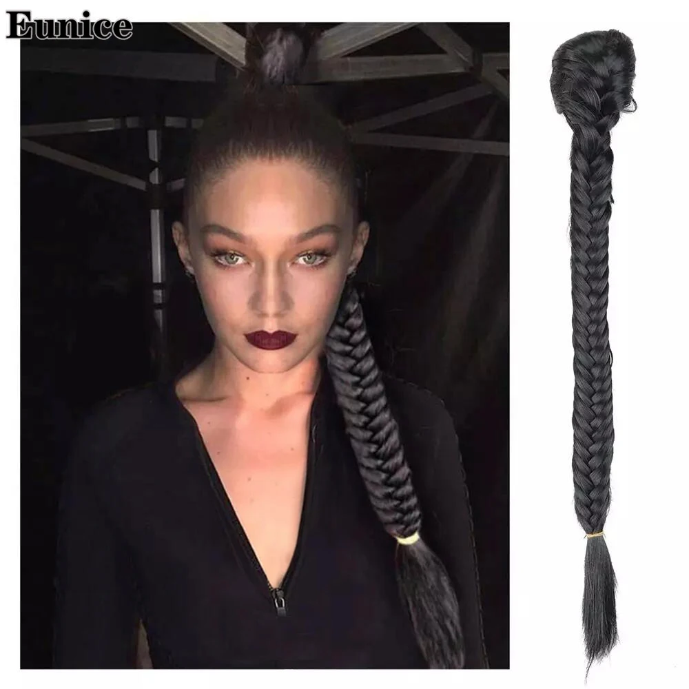 Synthetic Hair Braided Plaited fishtail fishbone Drawstring Ponytail Clip in hair Extension Black Brwon Color Chignon Hairpiece
Synthetic Hair Braided Plaited fishtail fishbone Drawstring Ponytail Clip in hair Extension Black Brwon Color Chignon Hairpiece