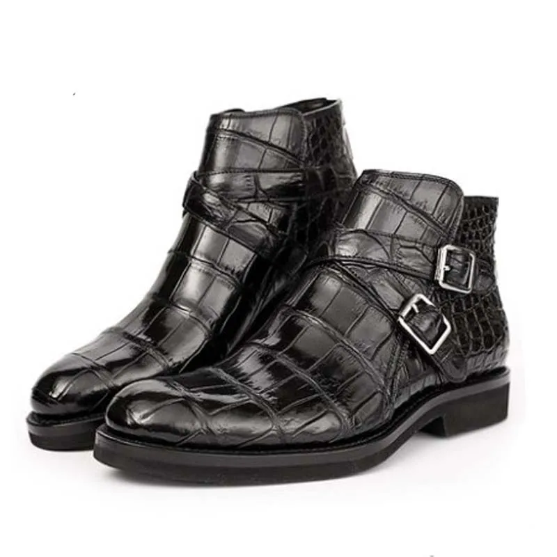 getenew crocodile leather men shoes, Martin boots personality Round head low heel British short boots men crocodile boots
getenew crocodile leather men shoes, Martin boots personality Round head low heel British short boots men crocodile boots