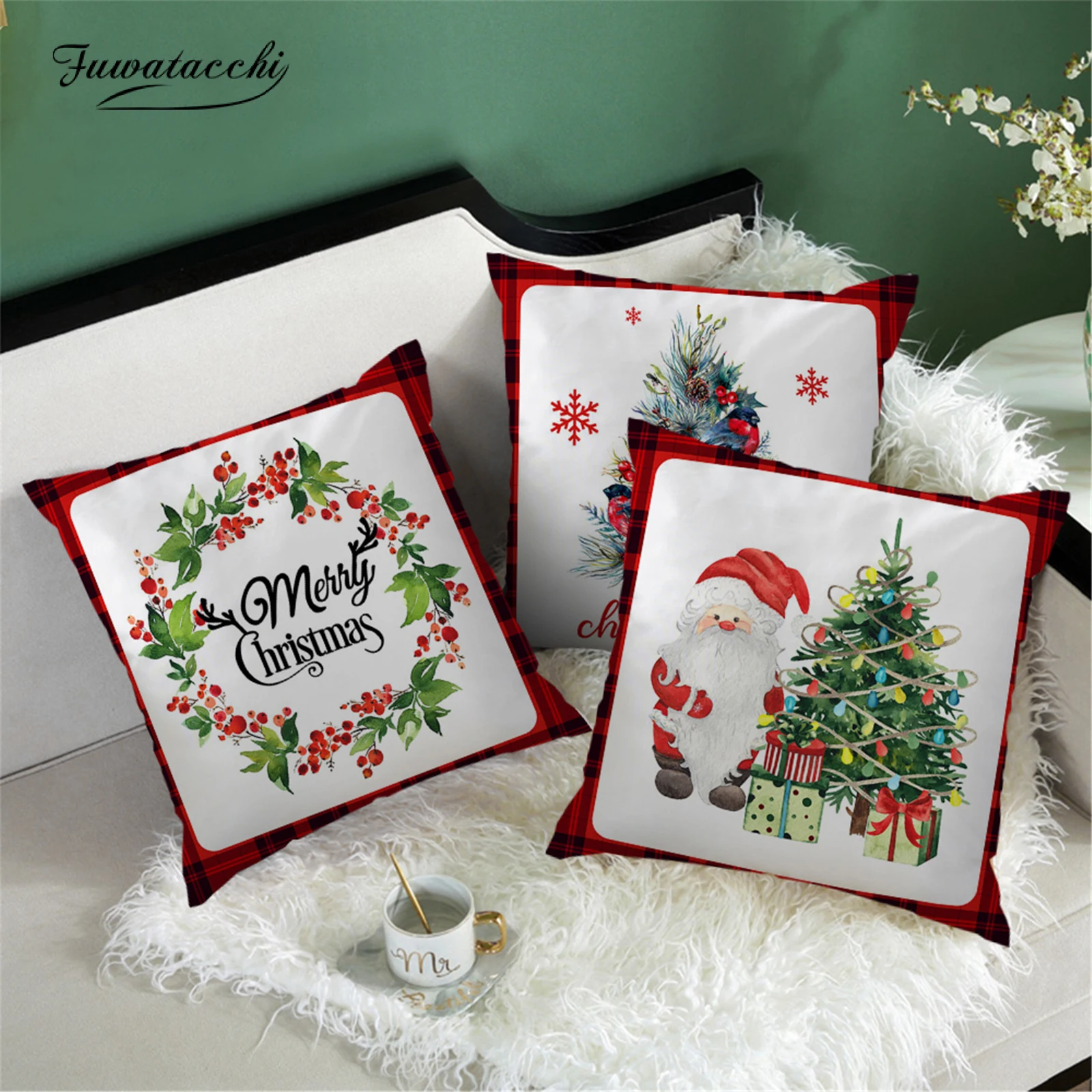 Fuwatacchi Cushion Cover Christmas Home Decoration 45x45 Pillowcase Sofa Cushions Pillowcover Decor Xmas Pateern Pillow Cases
Fuwatacchi Cushion Cover Christmas Home Decoration 45x45 Pillowcase Sofa Cushions Pillowcover Decor Xmas Pateern Pillow Cases