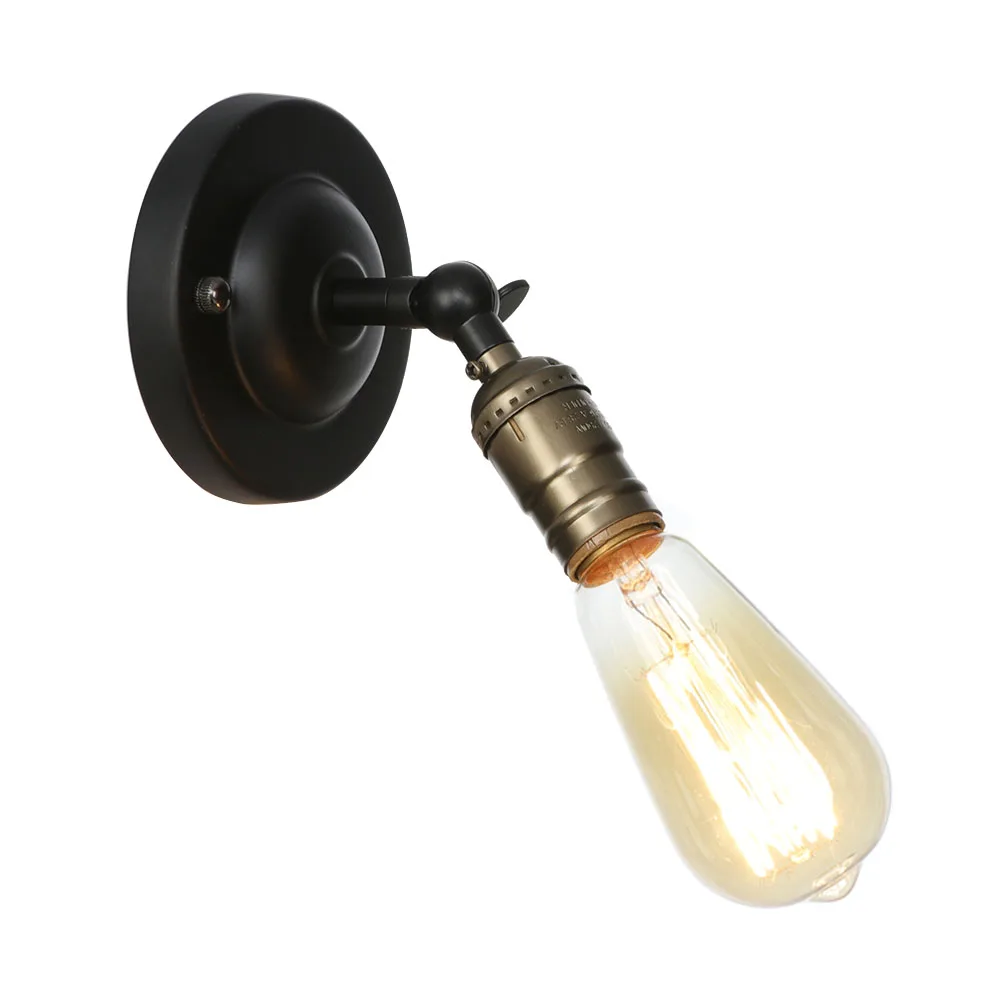 Настенный мини светильник в стиле лофт минималистичный переключатель ретро для