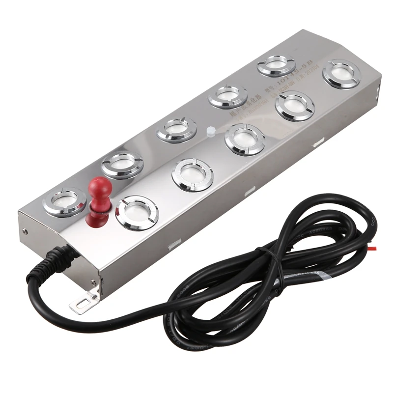 10 Head Ultrasonic Mist Maker Fogger Stainless Steel Humidifier Aeromist Hydroponics Nebulizer Water Fountain Pond Atomizer
10 Head Ultrasonic Mist Maker Fogger Stainless Steel Humidifier Aeromist Hydroponics Nebulizer Water Fountain Pond Atomizer