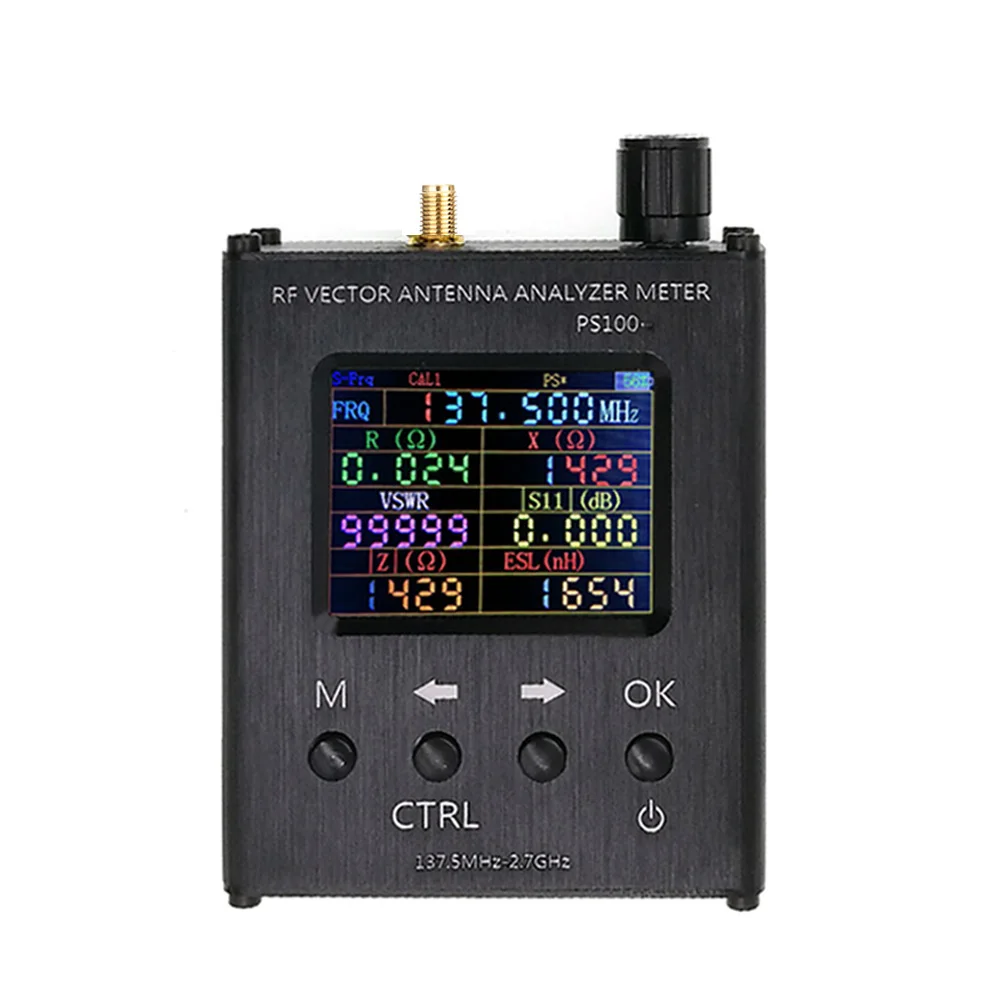 N1201SA 137.5MHz - 2700MHz UV RF Antenna Analyzer SWR Meter Tester with Aluminum Alloy Shell PS100
N1201SA 137.5MHz - 2700MHz UV RF Antenna Analyzer SWR Meter Tester with Aluminum Alloy Shell PS100