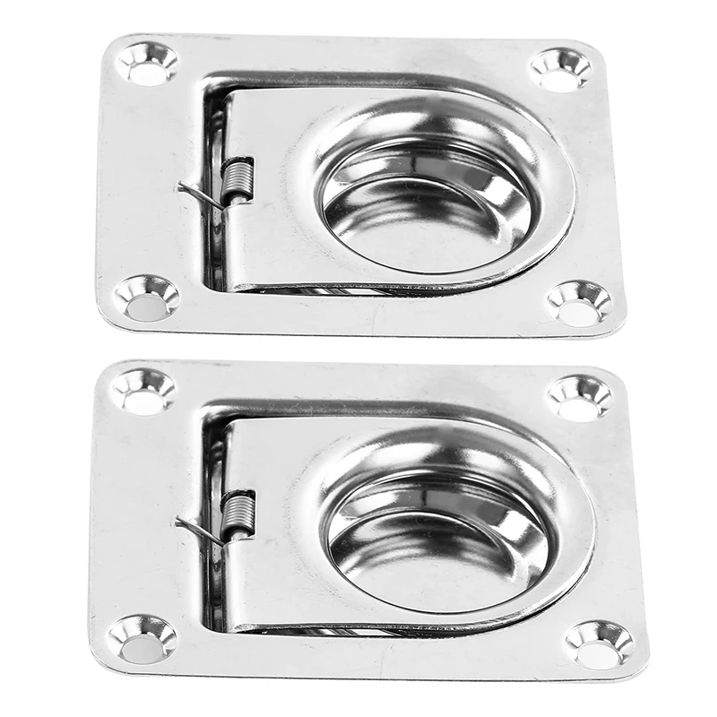 Rectangular Recessed Hatch Spring Loaded Pull Ring for Marine Locker Hatch Latch Cabinet Hatches Handle
Rectangular Recessed Hatch Spring Loaded Pull Ring for Marine Locker Hatch Latch Cabinet Hatches Handle