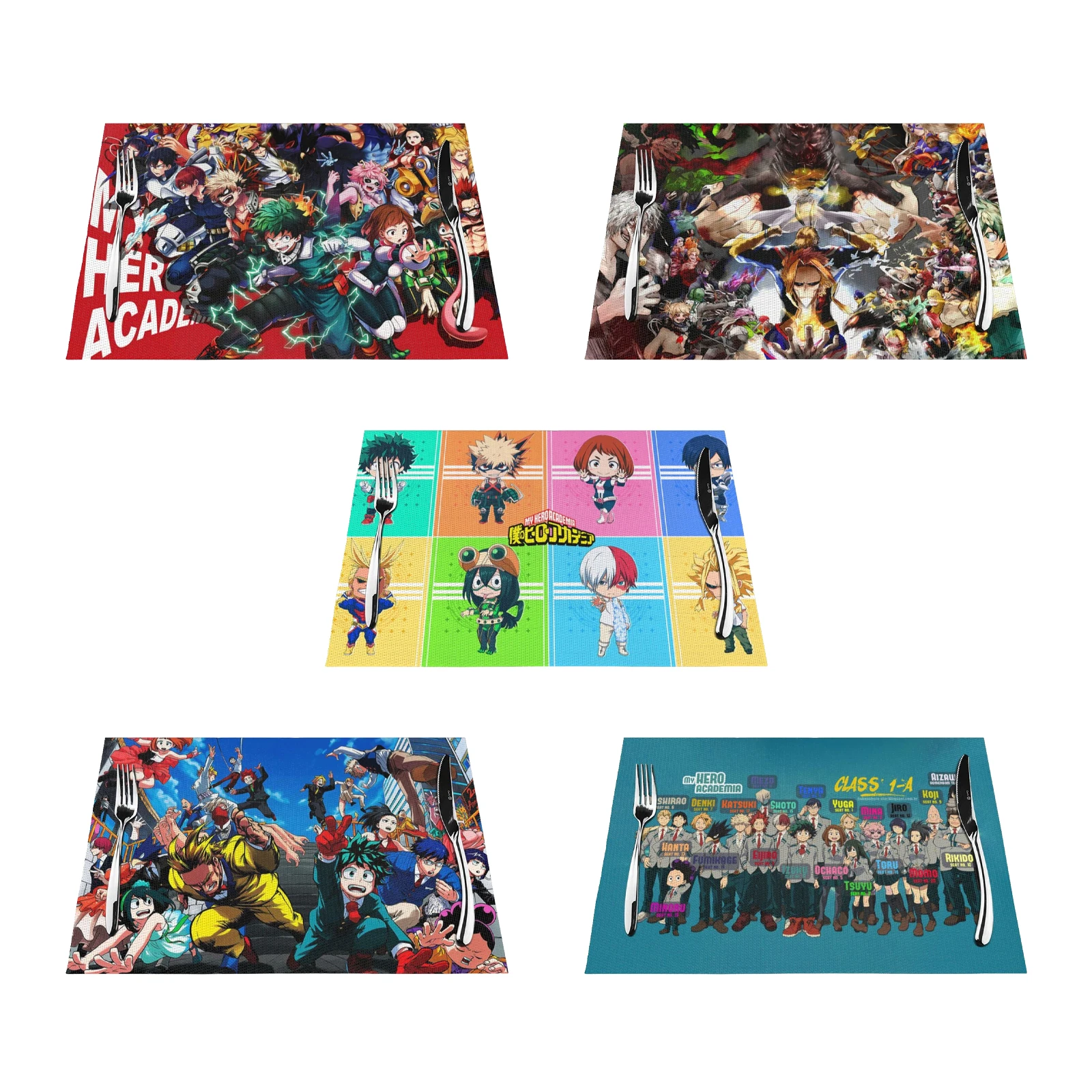 Anime My Hero Academia Placemat Dining Table Stain Resistant Anti-Skid Washable PVC Table Mats Woven Placemats
Anime My Hero Academia Placemat Dining Table Stain Resistant Anti-Skid Washable PVC Table Mats Woven Placemats